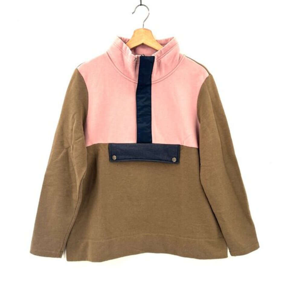 L.L. Bean signature colorblock pullover jacket outdoor gorpcore pink brown L